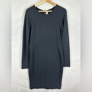 STELLA McCARTNEY Black Fitted Sheath Dress Size 8 Stretch Knee Length Classic‎